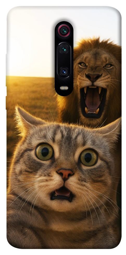 Чехол Shocked cat and lion для Xiaomi Mi 9T