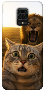 Чехол Shocked cat and lion для Xiaomi Redmi Note 9 Pro Max