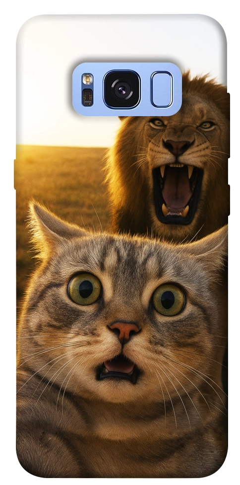 Чохол Shocked cat and lion для Galaxy S8 (G950)