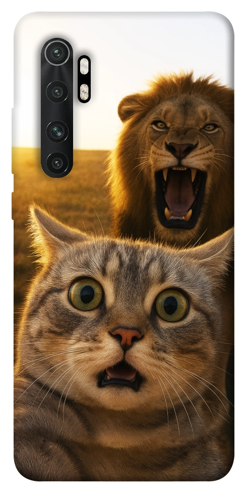 Чехол Shocked cat and lion для Xiaomi Mi Note 10 Lite