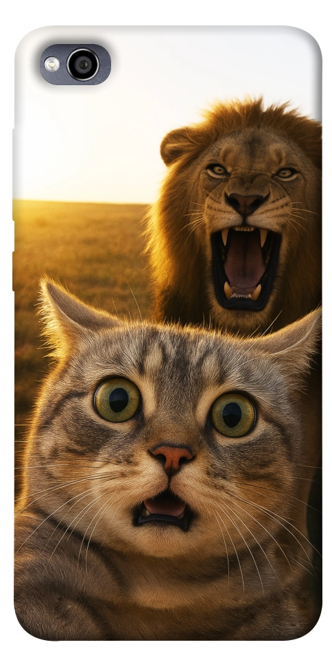 Чехол Shocked cat and lion для Xiaomi Redmi 4A