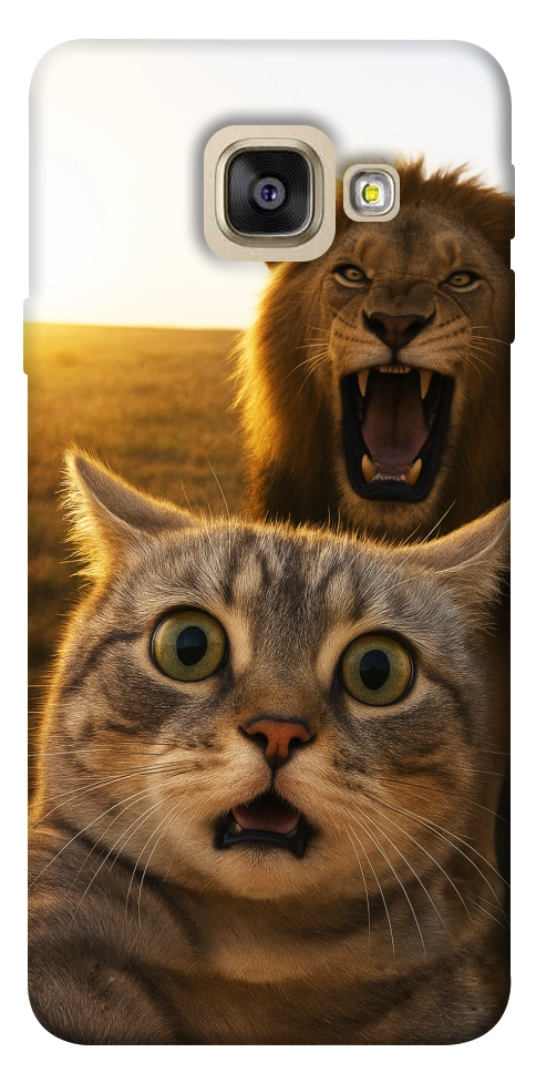 Чехол Shocked cat and lion для Galaxy A5 (2017)