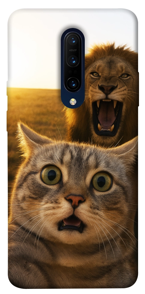 Чехол Shocked cat and lion для OnePlus 7 Pro