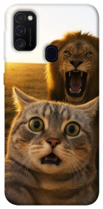 Чехол Shocked cat and lion для Samsung Galaxy M30s