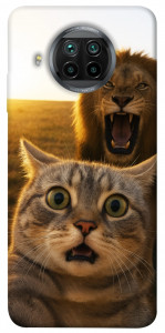 Чехол Shocked cat and lion для Xiaomi Redmi Note 9 Pro 5G
