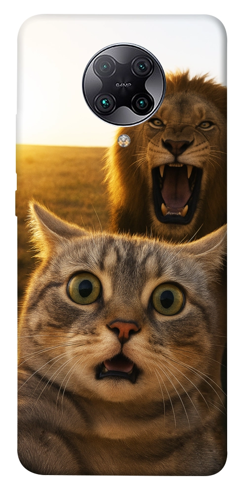 Чехол Shocked cat and lion для Xiaomi Redmi K30 Pro