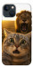 Чехол Shocked cat and lion для iPhone 13