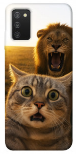 Чохол Shocked cat and lion для Galaxy A03s