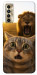 Чехол Shocked cat and lion для TECNO Camon 17P