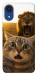 Чохол Shocked cat and lion для Galaxy A03 Core