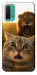 Чехол Shocked cat and lion для Xiaomi Redmi Note 9 4G