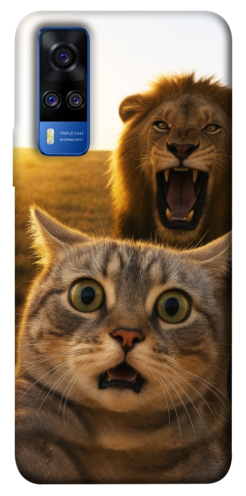 Чехол Shocked cat and lion для Vivo Y51a