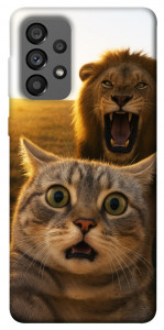 Чохол Shocked cat and lion для Galaxy A73 5G