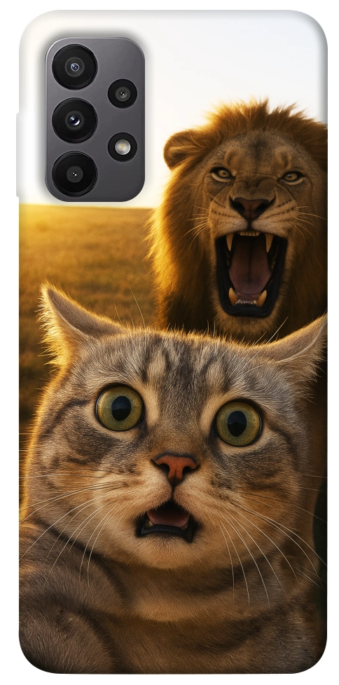 Чехол Shocked cat and lion для Galaxy A23