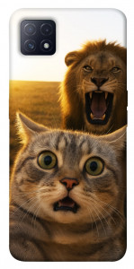 Чохол Shocked cat and lion для Oppo A73 5G