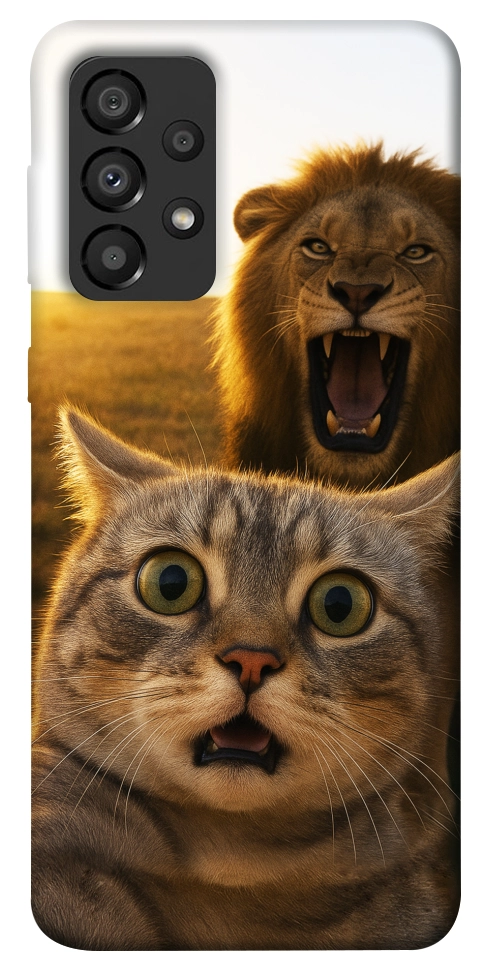 Чехол Shocked cat and lion для Galaxy A33 5G