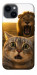 Чехол Shocked cat and lion для iPhone 14