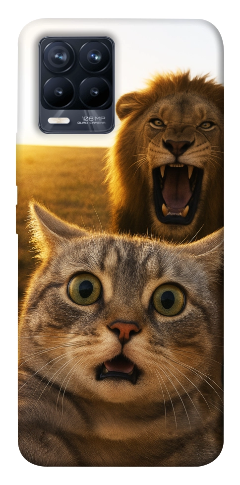 Чехол Shocked cat and lion для Realme 8 Pro