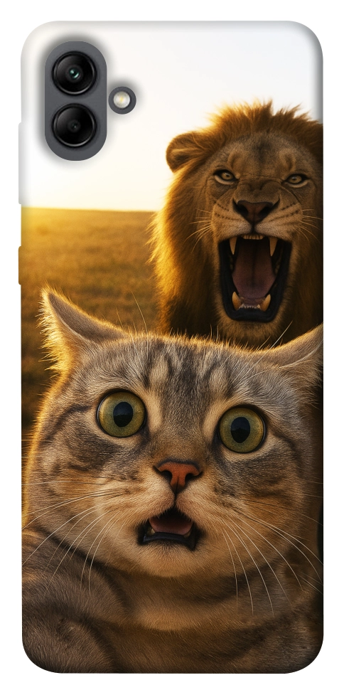 Чехол Shocked cat and lion для Galaxy A04