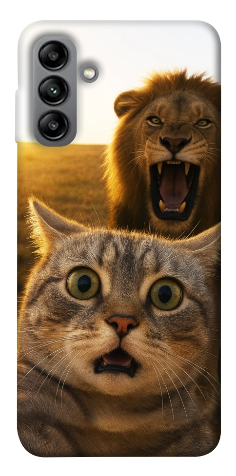 Чохол Shocked cat and lion для Galaxy A04s