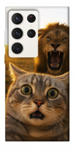 Чохол Shocked cat and lion для Galaxy S23 Ultra