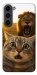 Чехол Shocked cat and lion для Galaxy S23