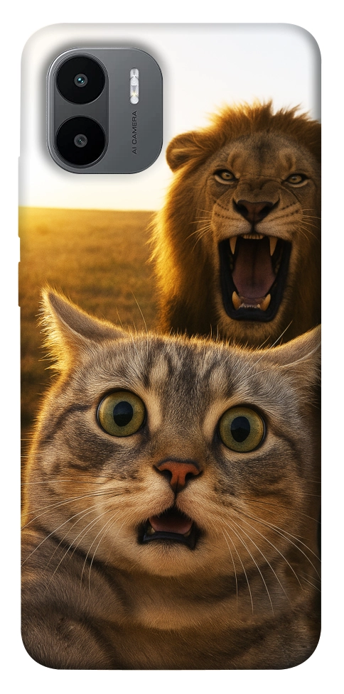 Чехол Shocked cat and lion для Xiaomi Redmi A1+