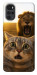 Чехол Shocked cat and lion для Motorola Moto G22
