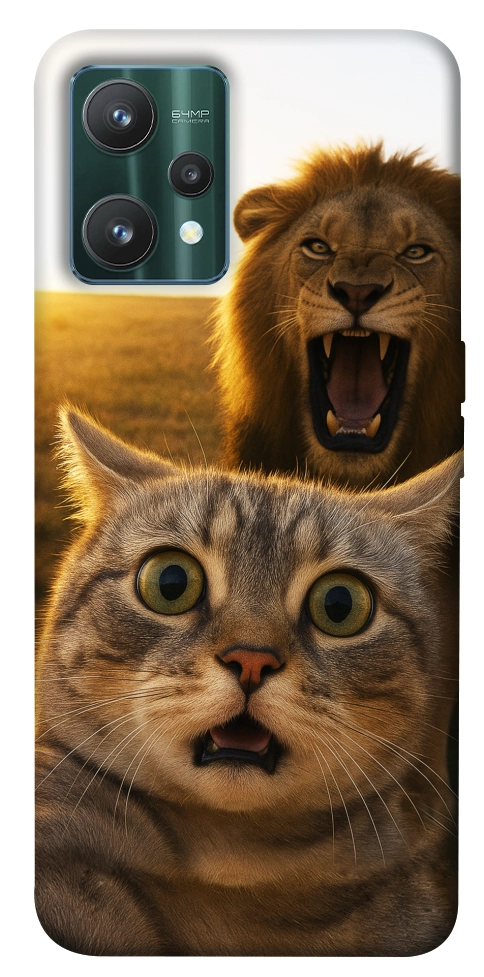 Чохол Shocked cat and lion для Realme 9 Pro