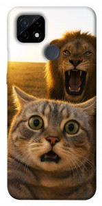 Чехол Shocked cat and lion для Realme C21