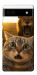 Чохол Shocked cat and lion для Google Pixel 6A