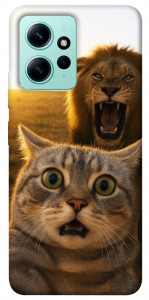 Чехол Shocked cat and lion для Xiaomi Redmi Note 12 4G