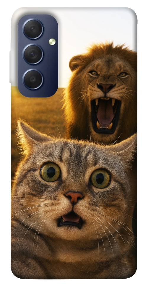 Чехол Shocked cat and lion для Galaxy M54 5G