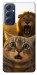 Чехол Shocked cat and lion для Galaxy M54 5G