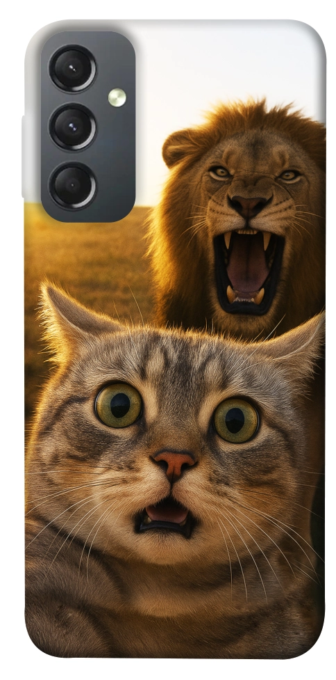 Чехол Shocked cat and lion для Galaxy A24 4G