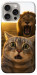 Чехол Shocked cat and lion для iPhone 15 Pro Max