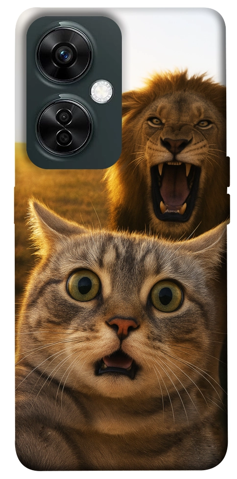 Чехол Shocked cat and lion для OnePlus Nord CE 3 Lite