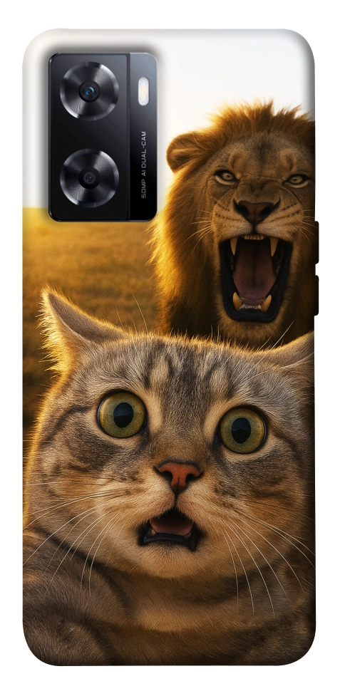 Чехол Shocked cat and lion для OnePlus Nord N20 SE