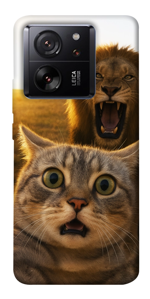 Чехол Shocked cat and lion для Xiaomi 13T