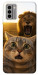 Чохол Shocked cat and lion для Nokia G22