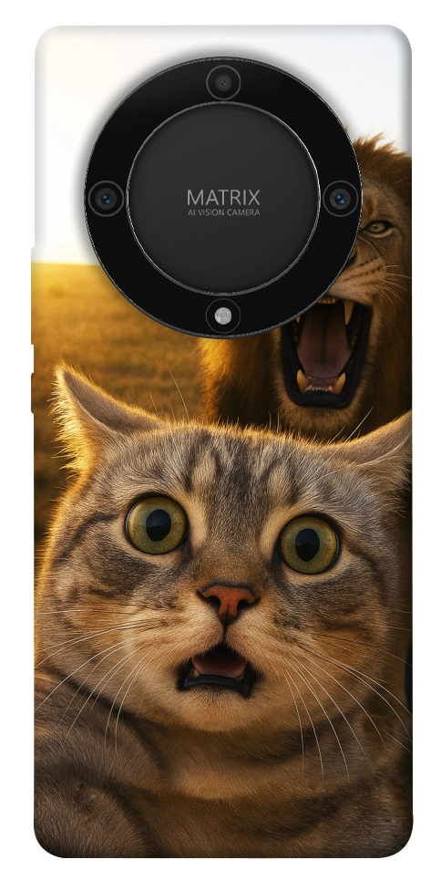 Чохол Shocked cat and lion для Huawei Magic5 Lite