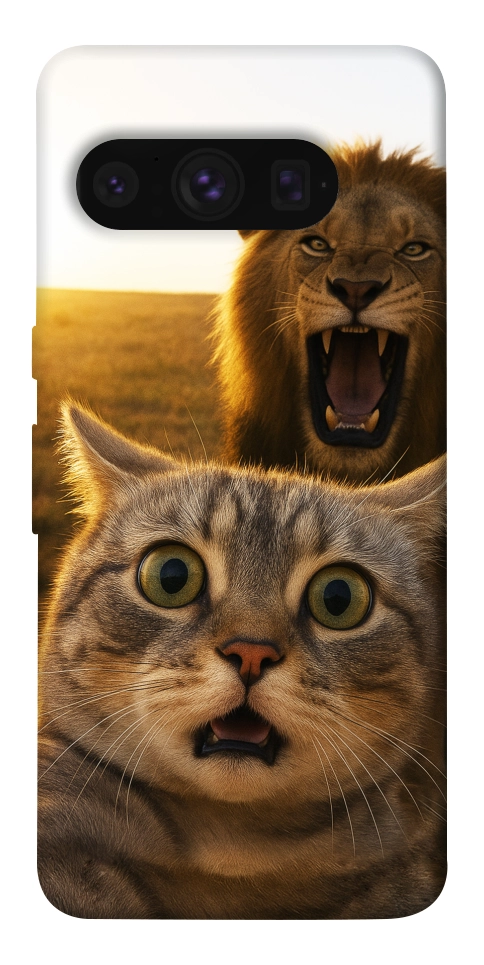 Чохол Shocked cat and lion для Google Pixel 8 Pro