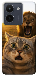 Чехол Shocked cat and lion для Vivo Y36