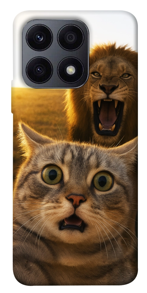 Чехол Shocked cat and lion для Huawei Honor X8a