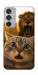 Чехол Shocked cat and lion для Galaxy M35 5G