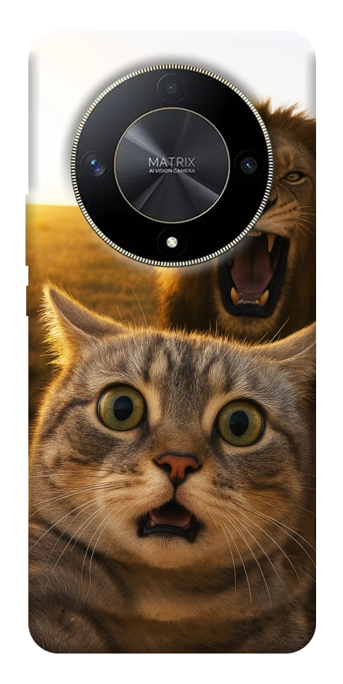 Чохол Shocked cat and lion для Huawei Magic6 Lite