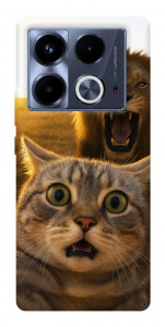 Чехол Shocked cat and lion для Infinix Note 40 4G