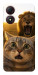 Чехол Shocked cat and lion для ZTE Blade A34 4G