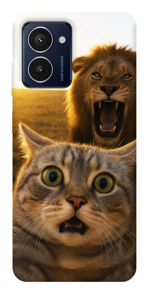 Чехол Shocked cat and lion для HMD Pulse Pro