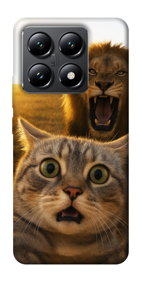 Чехол Shocked cat and lion для Xiaomi 14T